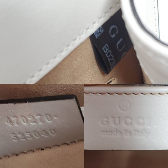 100% Auth Gucci Sylvie Mini White CrossbodyBag New - Picture 7 of 8